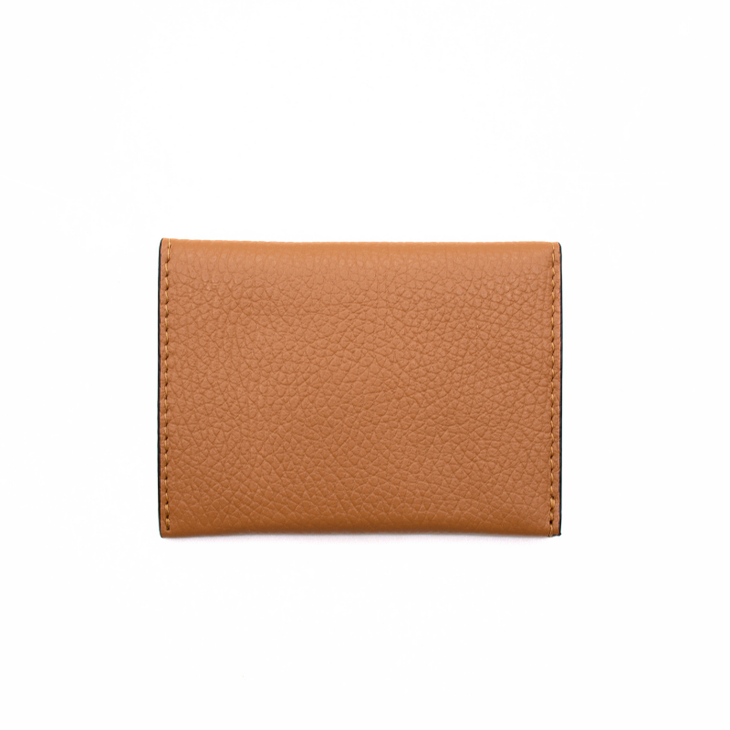 Katy S Camel Leather Card Holder back