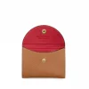 Katy S Camel Leather Card Holder interior detail