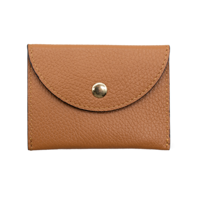 Katy S Camel Leather Card Holder