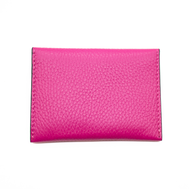 Katy S Pink Leather Card Holder back