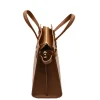 carine camel leather handbag opening