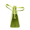 carine green leather handbag zip