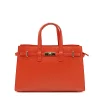 carine orange leather handbag