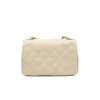 classic s beige shoulder leather bag back