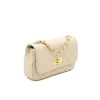 classic s beige shoulder leather bag side