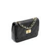 classic s black shoulder leather bag side