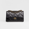 classy m black shoulder leather bag on model