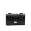 classy m black shoulder leather bag gold personalization