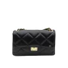 classy m black shoulder leather bag silver personalization