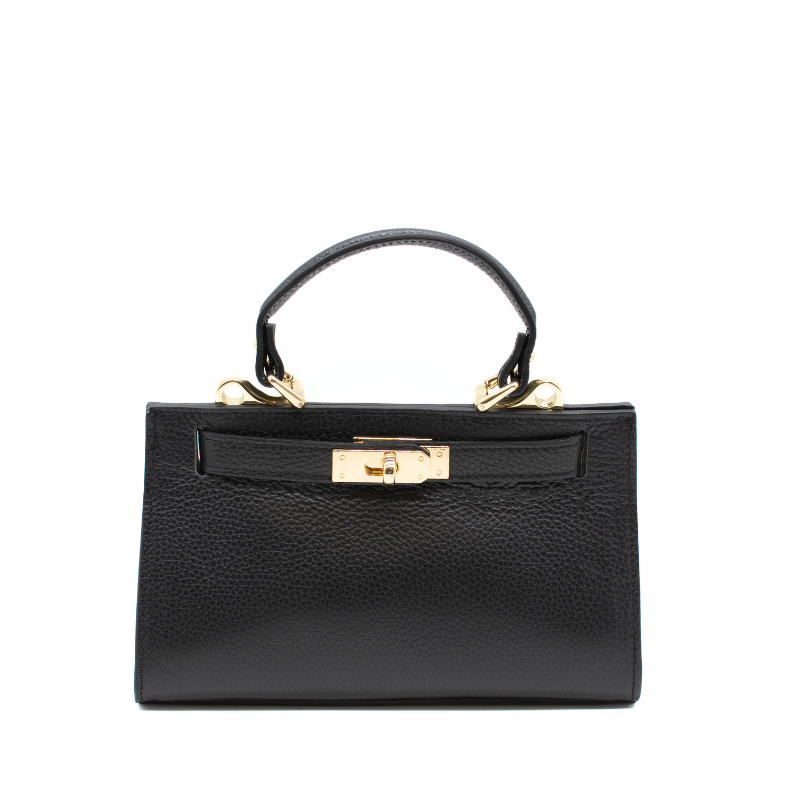 petite sophia mini black leather handbag