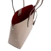 stud nude tote leather bag interior detail