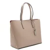 stud nude tote leather bag side