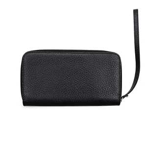 amy black leather wallet