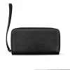 amy black leather wallet back