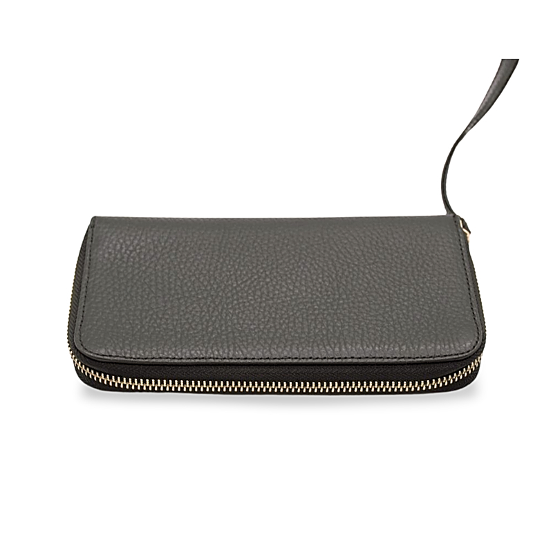 amy black leather wallet zip