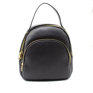 audrey black leather backpack