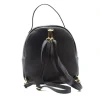 audrey black leather backpack back straps