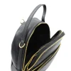 audrey black leather backpack interior2