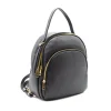 audrey black leather backpack side