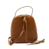 audrey camel leather backpack back straps