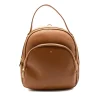 audrey camel leather backpack silver personalization