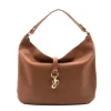 audrey camel shoulder leather bag