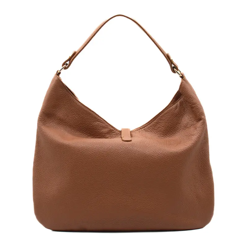 audrey camel shoulder leather bag back