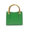 bamboo green leather handbag