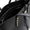 bela black tote leather interior