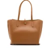 bela camel tote leather bag back