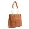 charlotte camel leather shoulder bag side