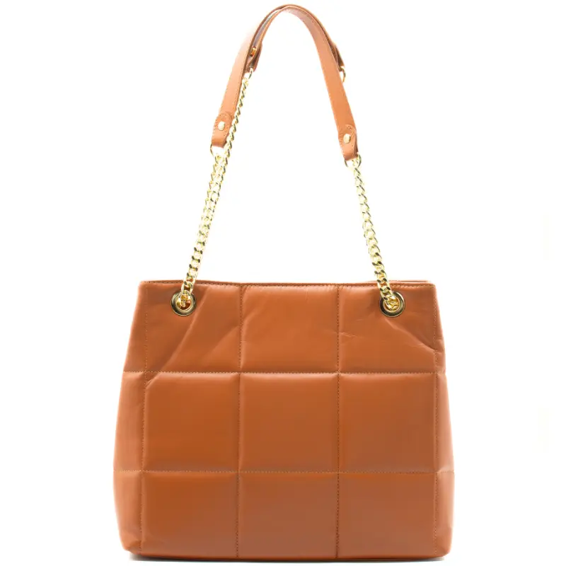 charlotte camel leather shoulder bag