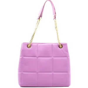 charlotte lilac leather shoulder bag