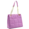 charlotte lilac leather shoulder bag side