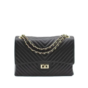 classic-stripes-xl-black-shoulder-leather-bag