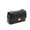 classy m shoulder leather bag black side