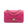 classy m shoulder leather bag fuschia