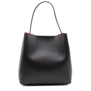 daisy-black-leather-shoulder-bag