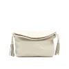 double beige multiway leather bag clutch