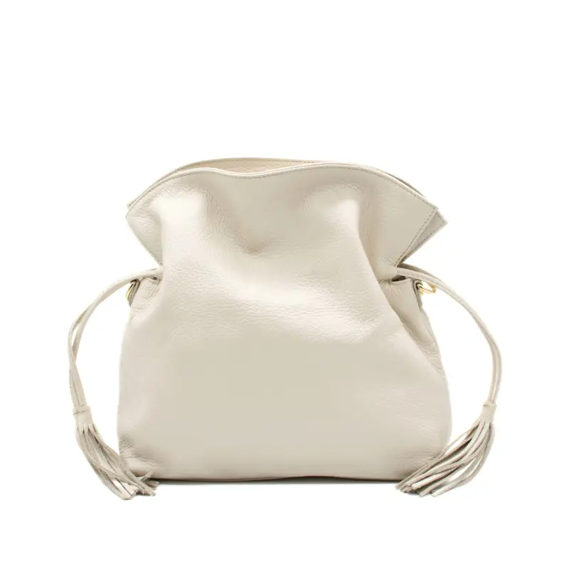 double beige multiway leather bag