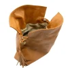 double camel multiway leather bag interior