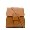 duo camel leather backpack crossbody strap