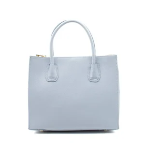 emma blue leather handbag