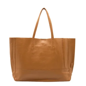 Essential Camel Leather Shopper Bag