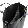 eva black tote leather bag interior