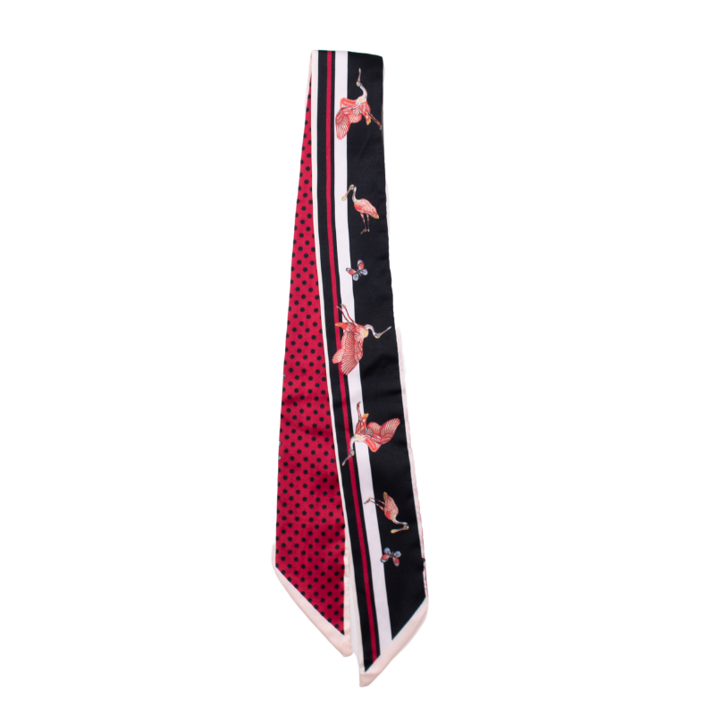 flamingo black bag scarf