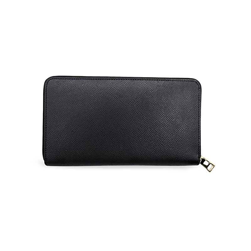 gracie black leather wallet back