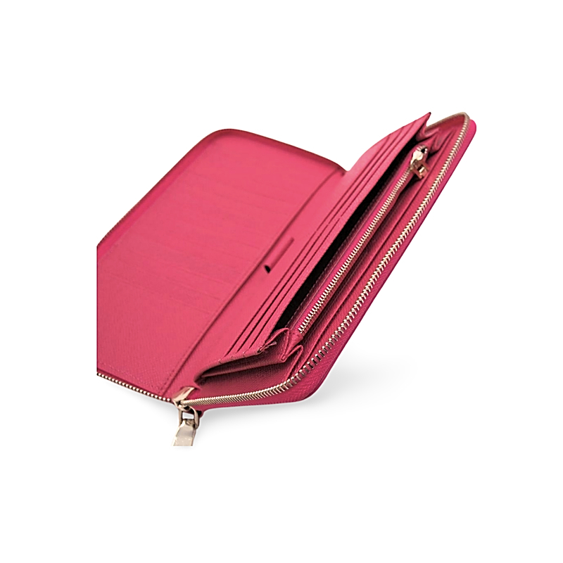 gracie fuschia leather wallet interior zip