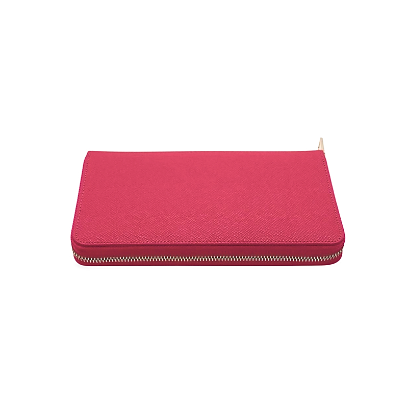 gracie fuschia leather wallet zip