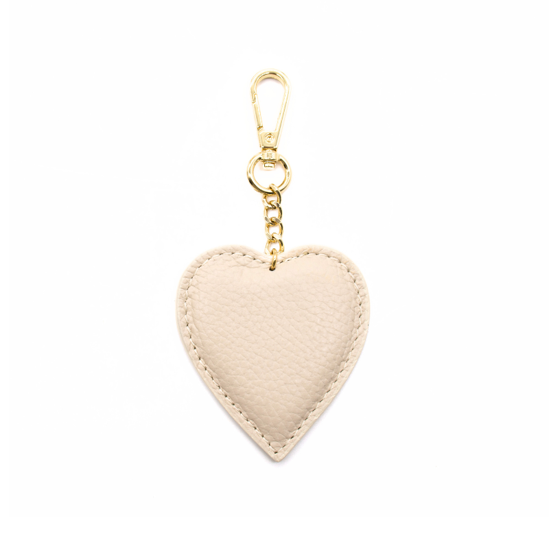 heart beige leather bag accessory